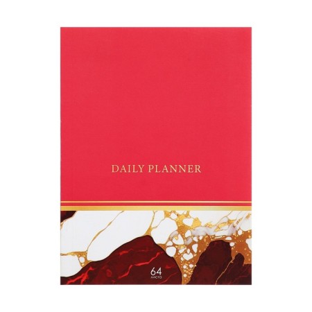A diary on the gluing of a low -up a6 48 sheets, a soft cover, pink marble. Collage, foil