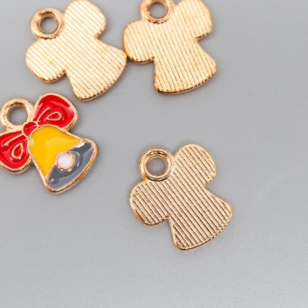 Decor for creativity Metal, enamel "Bell with bantik" 1.3x1.2 cm-1