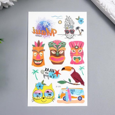 Tattoo on the body color "Hawaii" mix 12x7.5 cm-1