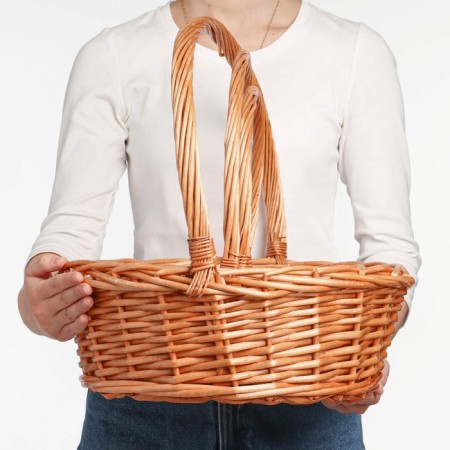 A set of baskets, 3 pcs, 39 × 14/40 cm, 30 × 12/35 cm, 25 × 10/30 cm, willow-1