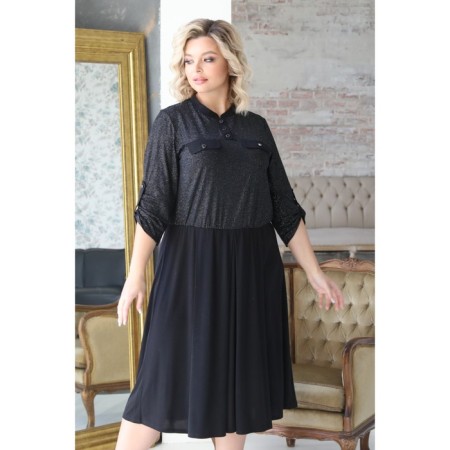 Female dress, size 52, black color-9