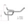 A single hook for a metal perforated panel, step 25 mm, d = 3.5 mm, l = 250 mm, chromium color