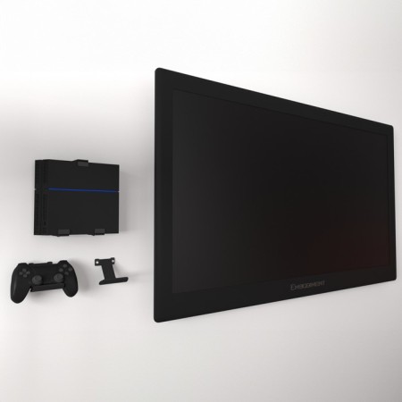 Universal bracket for game joysticks, wall, black-2