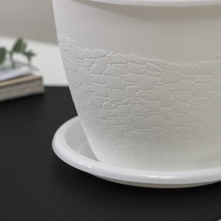 Pot with the Podon "Rosalia", 1.2 l, the color is white-3