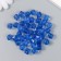 Plastic beads "Crystal polyhedron. Blue dust" Transparent set 20 g 1x1x1 cm