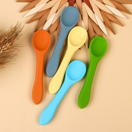 Spoon silicone children, for a boy, color mix-7