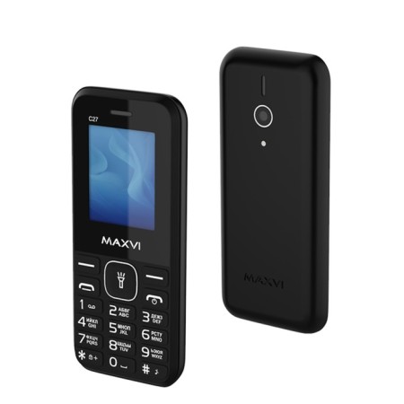 Cell phone Maxvi C27, 1.77 ", 0.3 MP, Microsd, 2 SIM, FM, flashlight, 600 mAh, black