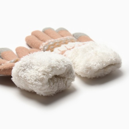 Female gloves on the claim Minaku 22 cm beige-5