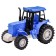 Eco-machine Funky Toys "Tractor", with a friction mechanism, blue color, 12 cm