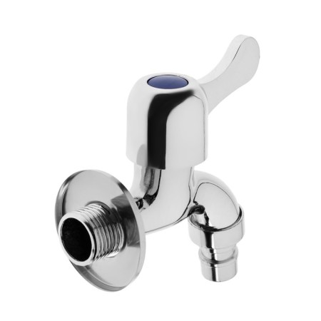 Water tap with Zein fitting, 1/2 ", flat handle, zinc, crane-bugs, chromium-4