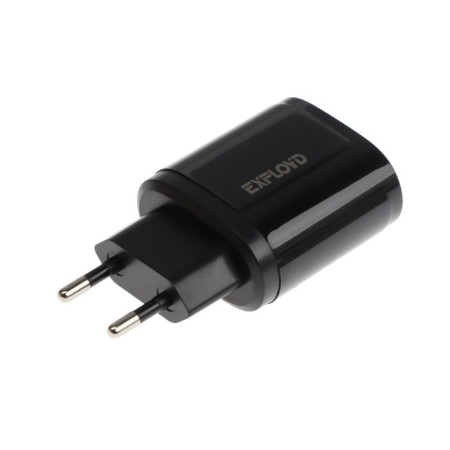 EXPLOYD EX-Z-1434, 2 USB, 2.4 A, Type-C cable, black-1