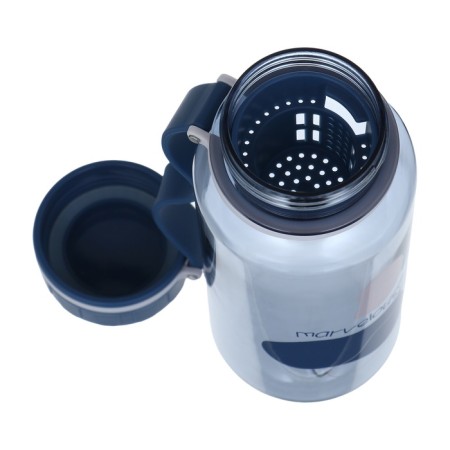 Water bottle, 600 ml, 20 x 7 cm, with sieve, white-2