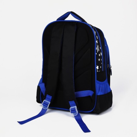 Baby backpack on lightning, 3 outer pockets, blue color-3