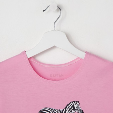 Women's T-shirt KAFTAN "Zebra", pink, rr 40-42-4