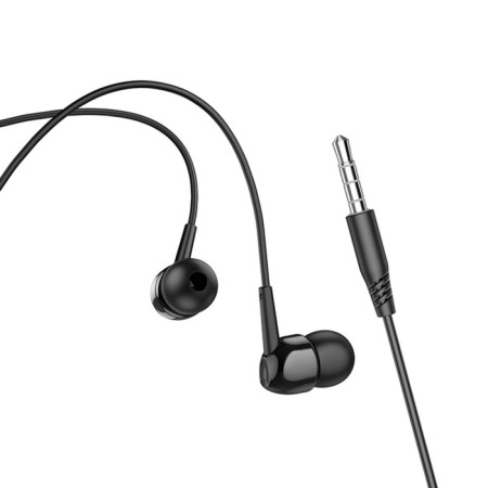 Hoco M99 headphones, wired, vacuum, microphone, 1.2 m, black-2