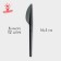 A plastic disposable “Standard” plastic knife, 16.5 cm, black color, set 12 pcs