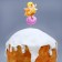 Topper for decorating Easter cake "Bright Easter!" on Easter, 7.7 x 4.5 cm