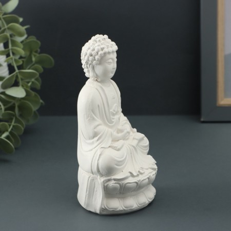 Figure "Buddha" 15x10cm, white-2