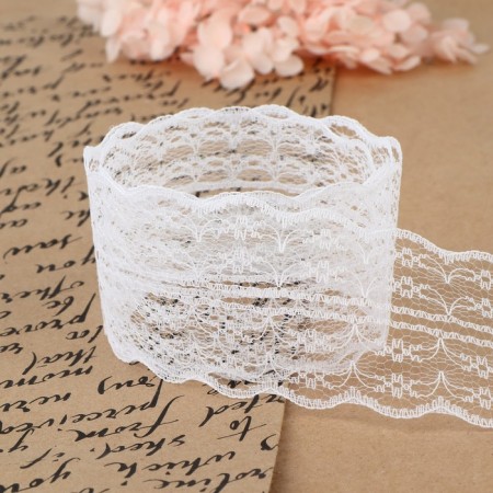 Capricon lace, 45 mm × 10 ± 1 m, white color-3