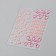 Rhinestones self -adhesive figured "Assorted", 153 pcs on the sheet, pink color