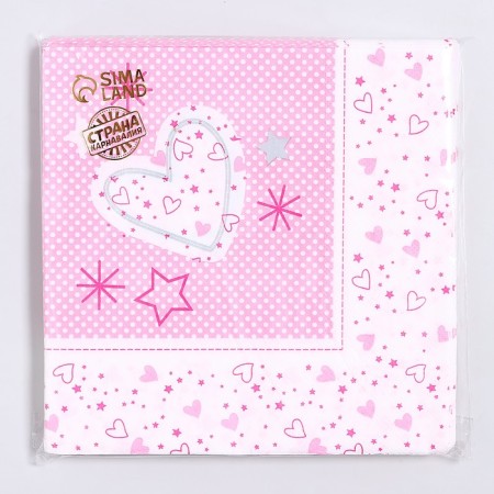 Paper napkins "Magic hearts", 33x33 cm, set 20 pcs-3