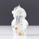 Decorative candle "Snowman", 6 × 5.5 × 11 cm, white