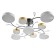 Assami chandelier 9XLED 216W 3000-6000K white-gold 93x93x21 cm Bayerlux