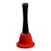 Metal bell, desktop call "Funk", 12.5 x 5 cm, red