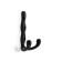 Furniture hook Cappio pigtail, two -rod, black color