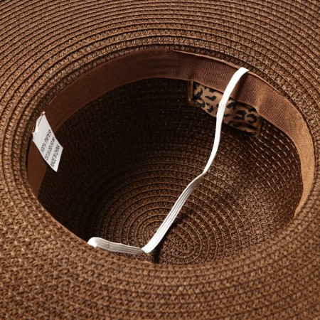 Women's hat Minaku "Leopard" Brown color, rr 56-58-4