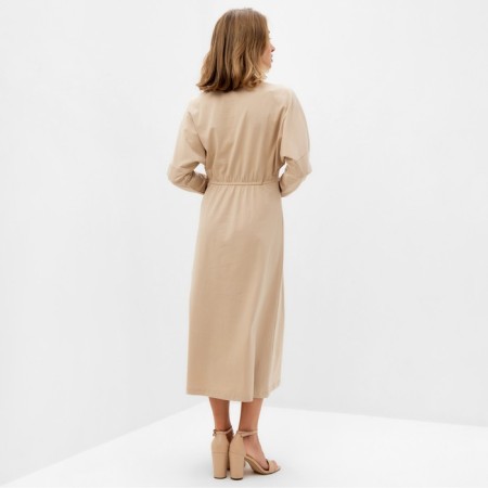 Dress female knitwear minku: Basic line beige color, rr 42-5