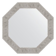 Mirror in the baguette frame, a wave of chrome 90 mm, 76.6x76.6 cm