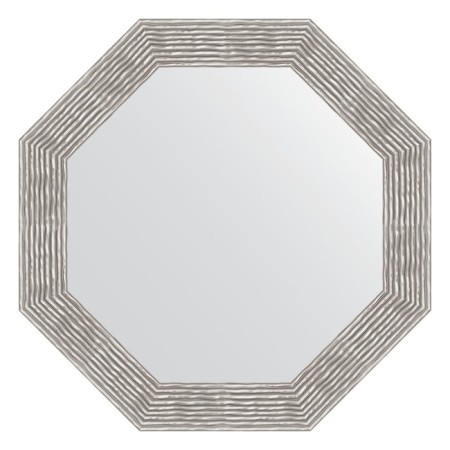 Mirror in the baguette frame, a wave of chrome 90 mm, 76.6x76.6 cm