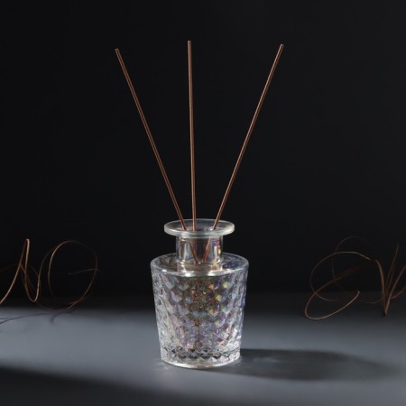 Diffusor for essential oils "Sot" 100 ml transparent mother of pearl 6x6x9 cm-3