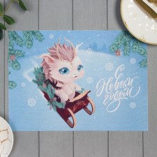 New Year's napkin on the table 