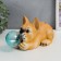 Souvenir Polystone Light "Bulldog and soap bubble" from the solar battery 12x11.5x26 cm