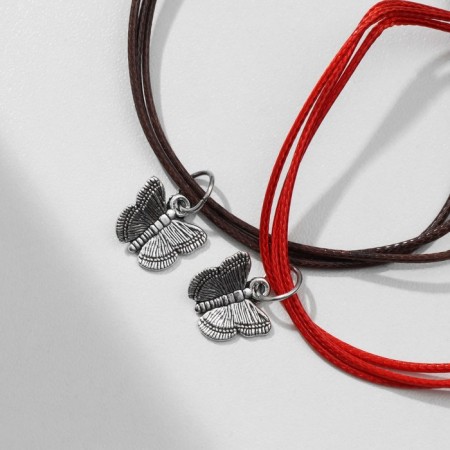Bracelets "Demetrons" butterfly, red-brown color, l = 17 cm-2