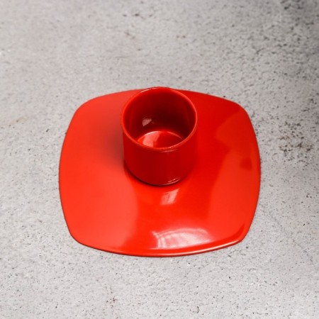 Square Square Metal for 1 candle, 7x3 cm, red-2