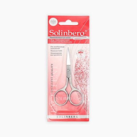 Scissors are manicure, straight, narrow, 9.5 cm, on the blist, the color is silver, 041-5