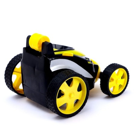 Circular radio -controlled "cyclone", works from batteries, yellow color-2