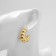 Roading Earrings "Trend" crumpled, clustard, color gold