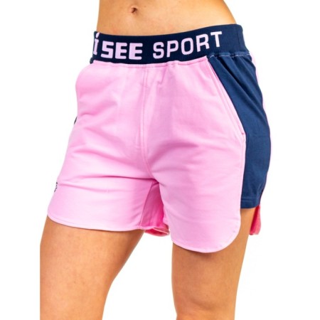 Women's shorts isee, size 46 cm, pink color