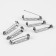 The base for brooches, 3 holes, 27 mm, 10 pcs, silver color