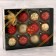 Set of balls Plastic D-6 cm, 12 pcs "Snow extravaganza Assortment Patterns" golden red
