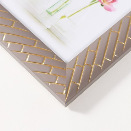 Photo frame plastic 10x15 cm "Brick masonry" Cinnamon 19x14 cm-2