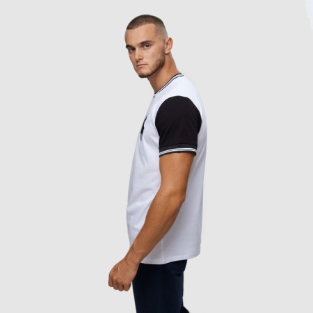 T -shirt male, white color/print mix, size l-3