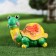 Garden figure "Turtle with a butterfly" 19cm