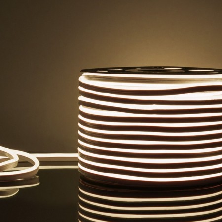 Flexible Neon Elektrostandard, IP67, 2835, 120 LED/m, 220V, one -way, glow of daytime white