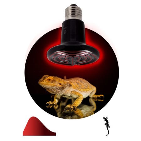 Infrared lamp, ceramic, for heating animals, 100 watts, E27, era-1