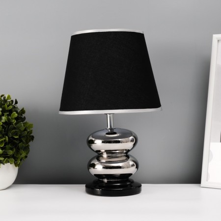 Traffic lamp with lampshade Risalux "dew", 1 × 40 W, E27, chrome/black, 20 × 20 × 32 cm-2